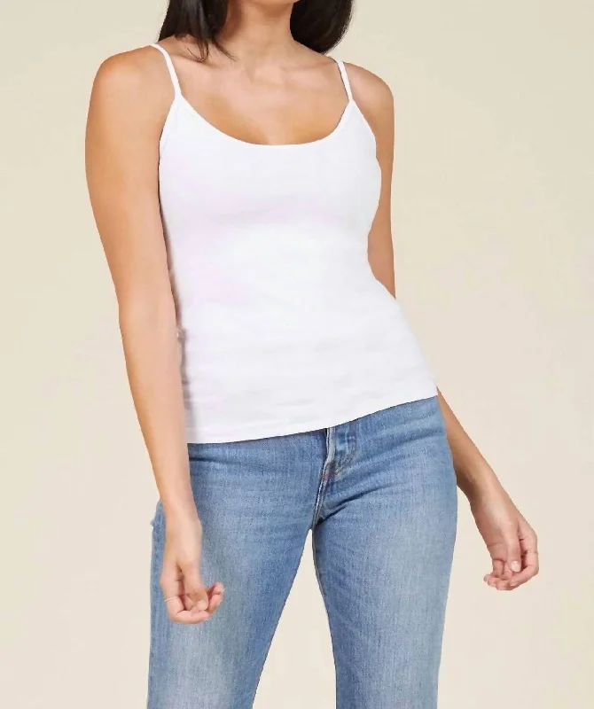 Great Deals Spaghetti Strap Camisole In White