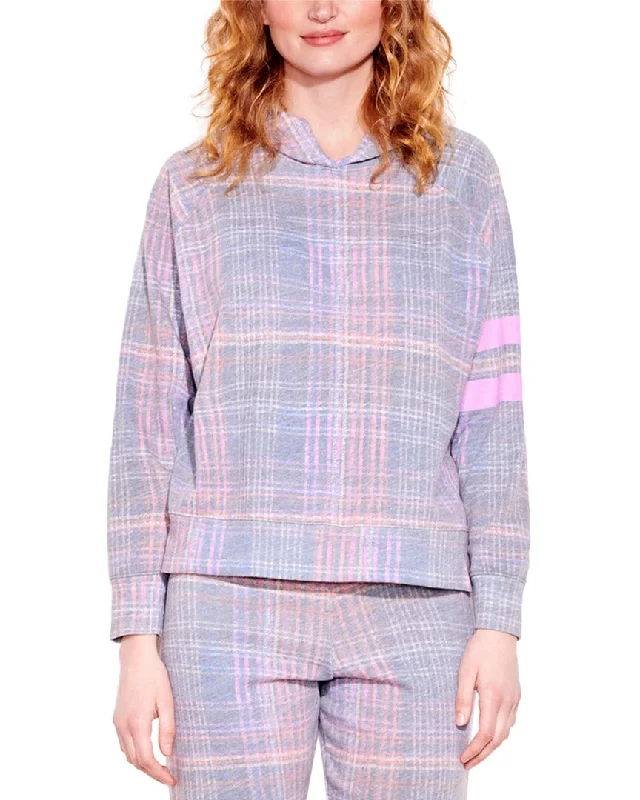Super Savings SUNDRY Plaid Hoodie