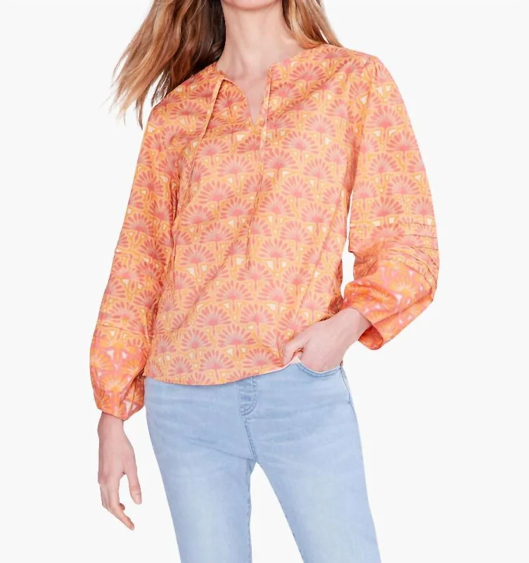 Don't Miss Swan Rays Top In Orange Multi