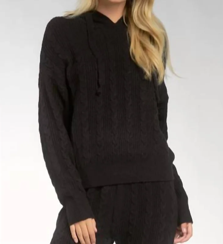 Price Slash Sweater Hoodie In Black