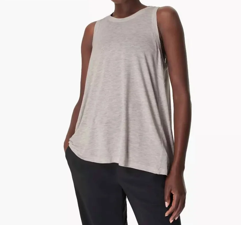 Final Clearance Sweaty Betty Easy Peazy Tank - Light Grey Marl - Final Sale