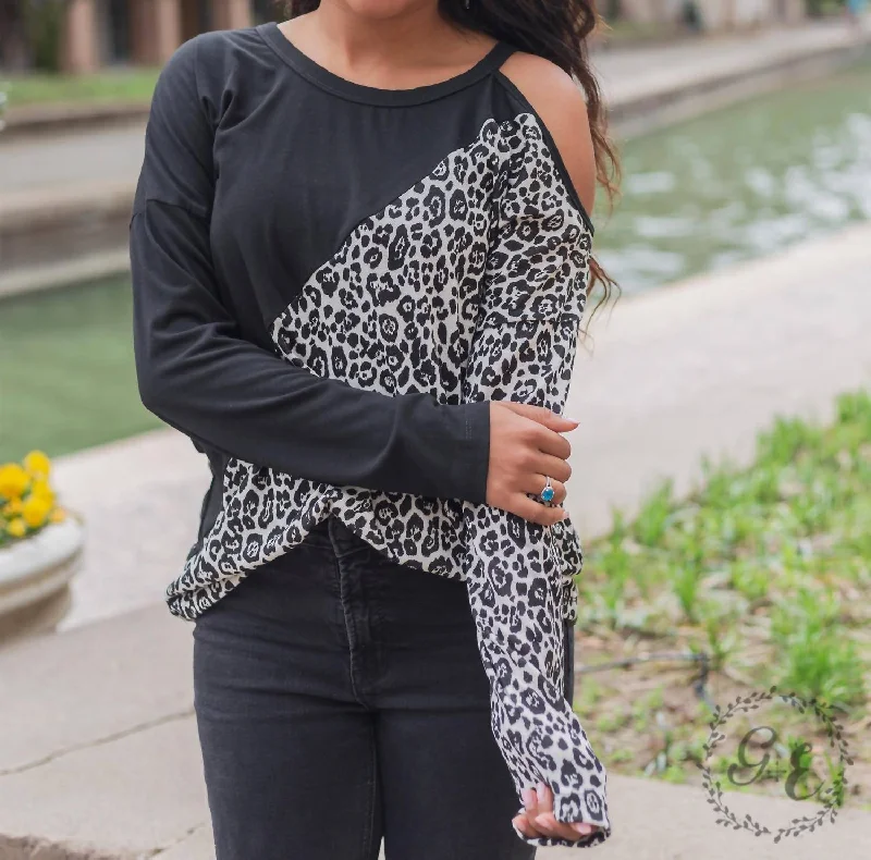 Special Discount Taking Control Cold Shoulder Long Sleeve Top In White