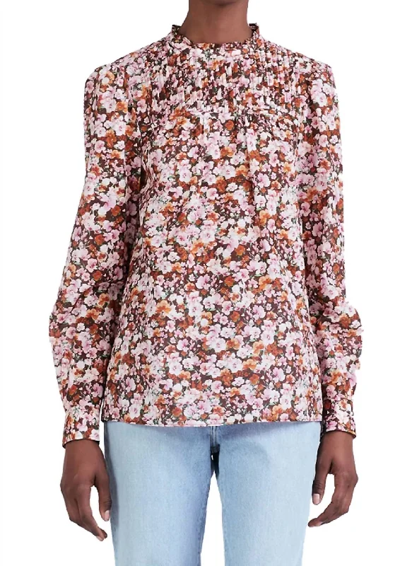 Exclusive Savings Tessa Long Sleeve Pintuck Blouse In Burgundy