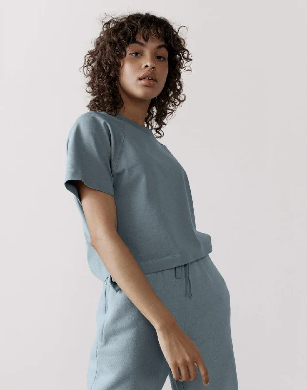 Special Buy The Womens Crop Tee in Slate Grey