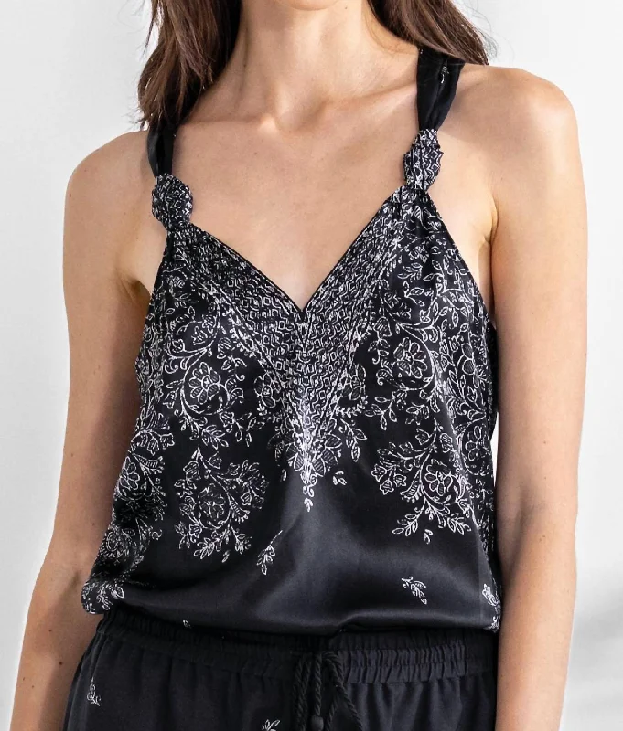 Super Sale Tied Up In Knots Tank In Black/white