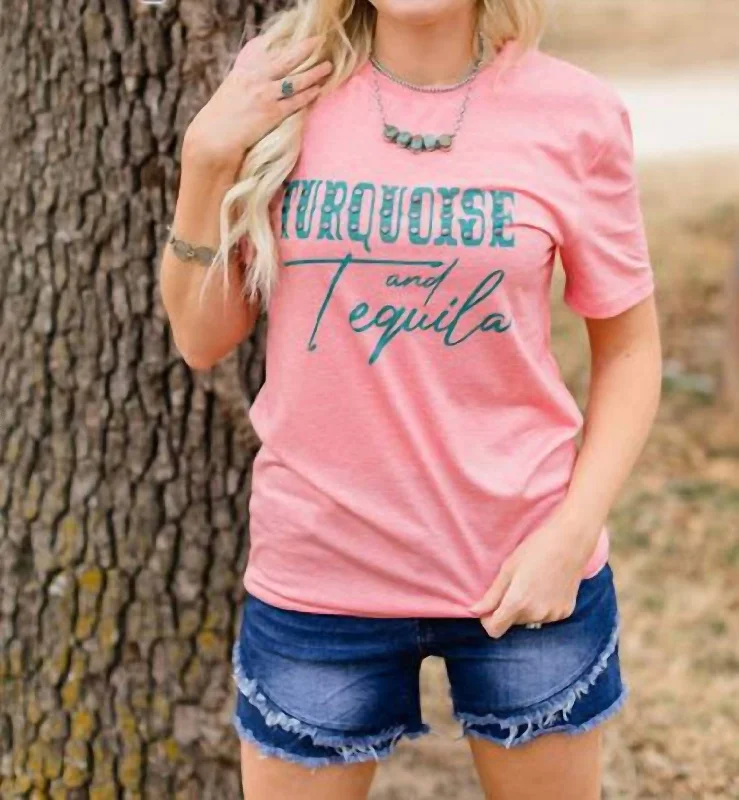 Big Discounts Turquoise Studded Top In Pink