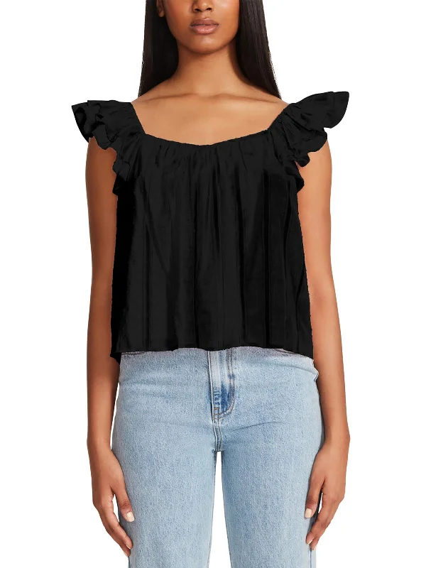 Buy More, Save More Womens Clip Dots Wide Neckline Pullover Top