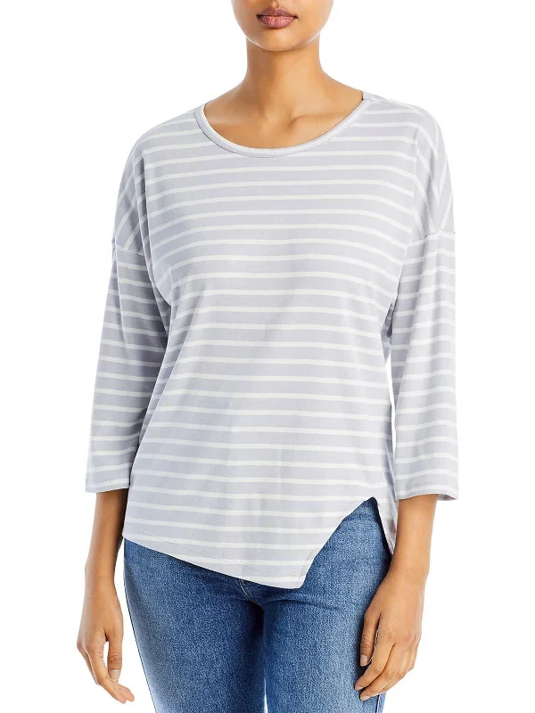 Savings Alert Womens Cotton Blend Asymetric Blouse