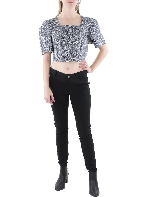 Deep Discounts Womens Cotton Square Neck Blouse