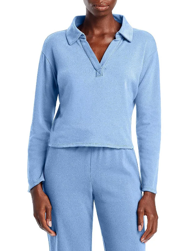 Deal Mania Womens Fleece Polo T-Shirt