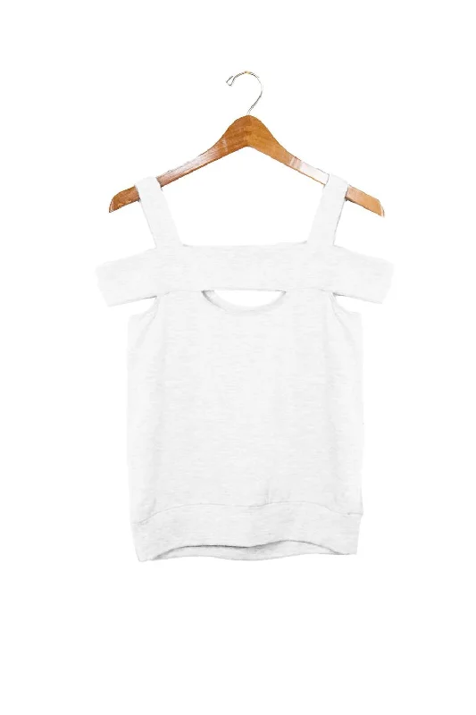 Hurry In Women's Stella Cut Out Sweater In White
