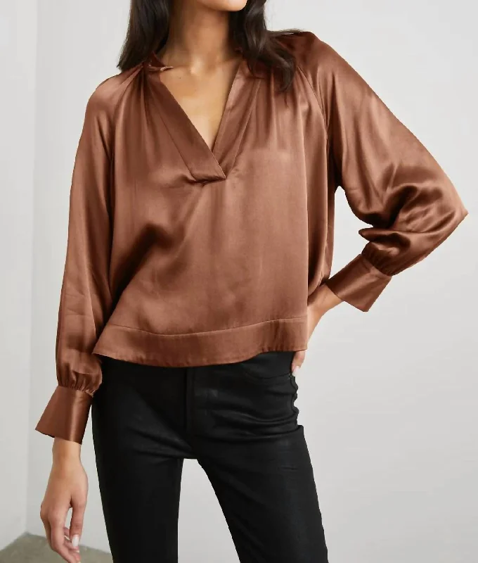 Deep Discounts Wynna Top In Cedar