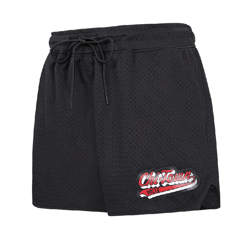 Unbeatable Prices NBA CHICAGO BULLS SCRIPT TAIL WOMEN'S MESH SHORT (BLACK)