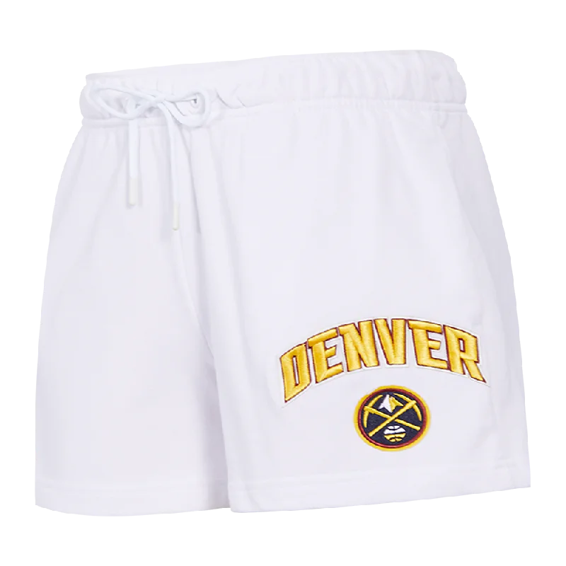 Now or Never NBA DENVER NUGGETS CLASSIC WOMEN'S FLC SHORT (WHITE)