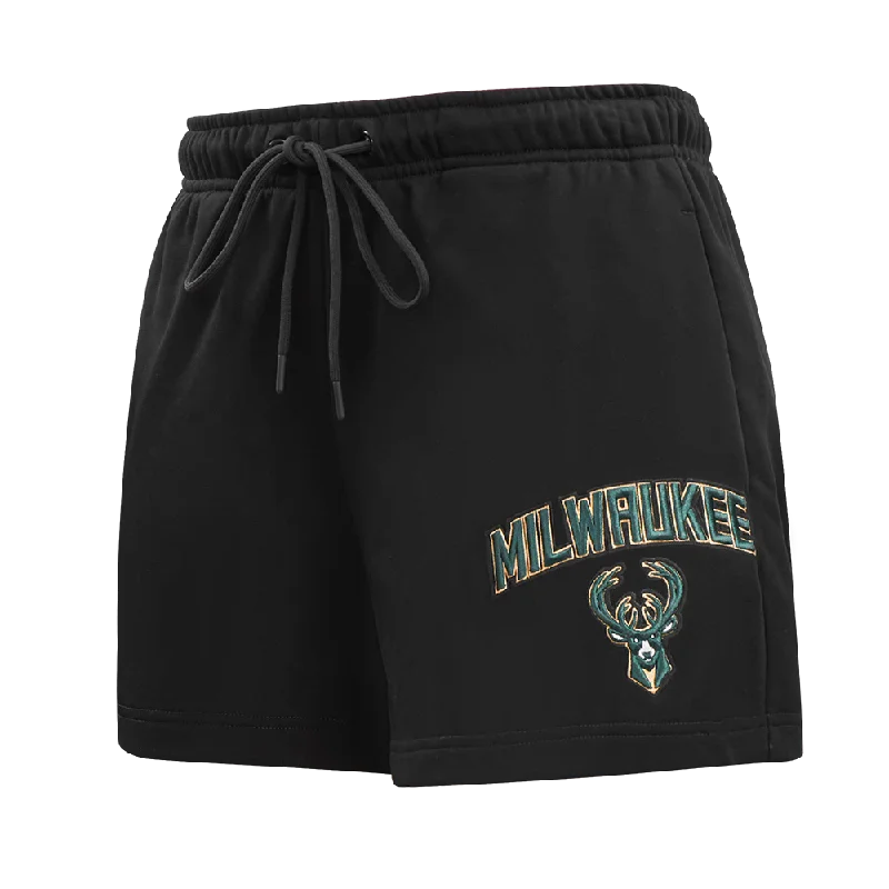 Deep Discounts NBA MILWAUKEE BUCKS CLASSIC WOMEN'S SHORT (BLACK)