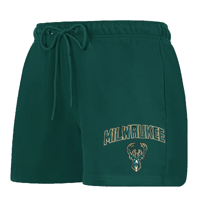 Closeout NBA MILWAUKEE BUCKS CLASSIC WOMEN'S SHORT (FOREST GREEN)