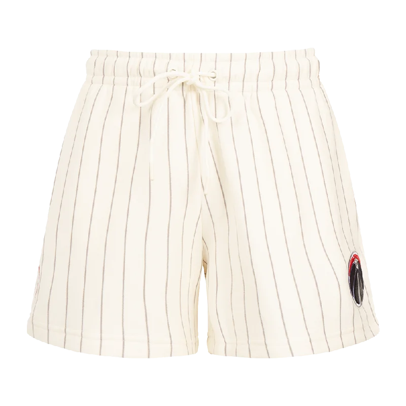 Blowout Sale NBA WASHINGTON WIZARDS PINSTRIPE RETRO CLASSIC WOMEN'S FLC SHORT (EGGSHELL/ GREY) Blowout Sale NBA WASHINGTON WIZARDS PINSTRIPE RETRO CLASSIC WOMEN'S FLC SHORT (EGGSHELL/ GREY)
