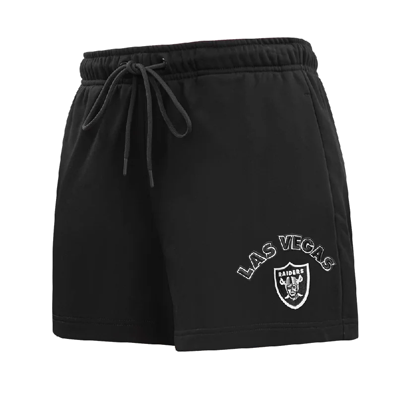 Final Markdown NFL LAS VEGAS RAIDERS CLASSIC WOMEN'S FLC SHORT (BLACK)