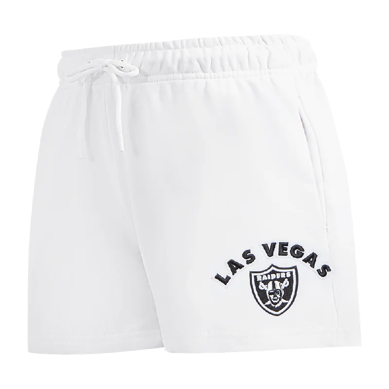 Low Prices NFL LAS VEGAS RAIDERS CLASSIC WOMEN'S FLC SHORT (WHITE)