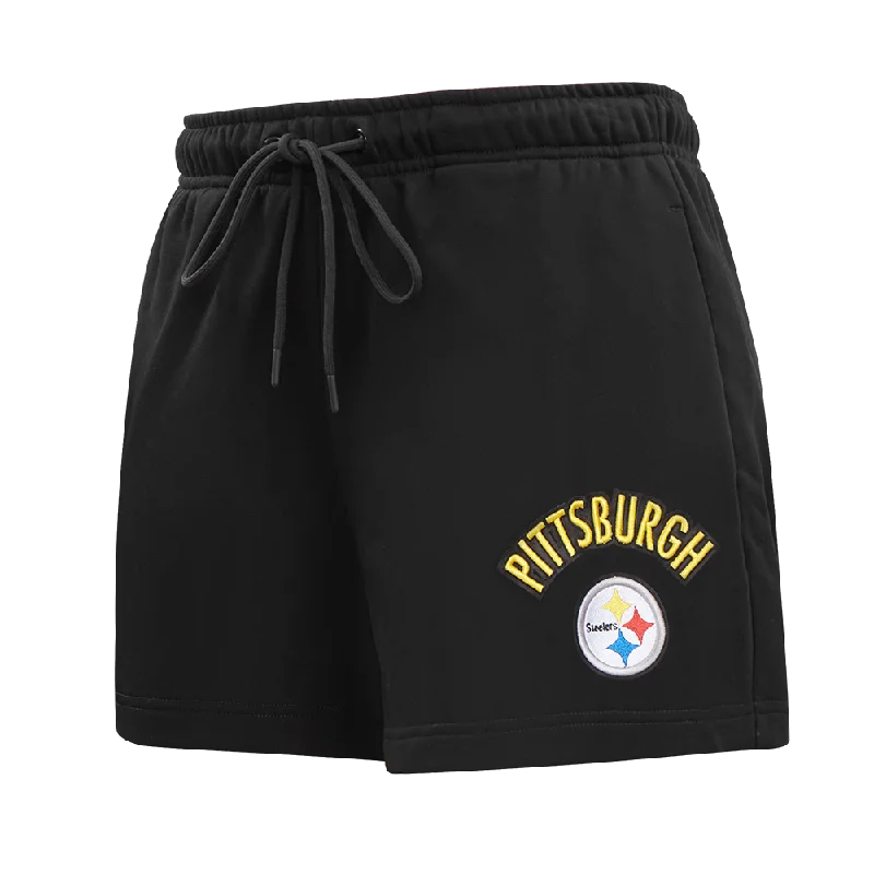 Crazy Deals NFL PITTSBURGH STEELERS CLASSIC WOMEN'S FLC SHORT (BLACK)