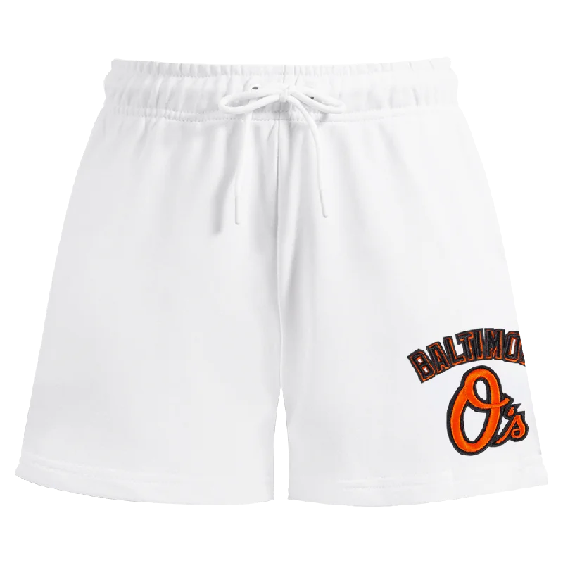 YEAR-End Clearance MLB BALTIMORE ORIOLES CLASSIC WOMEN'S SHORT (WHITE)