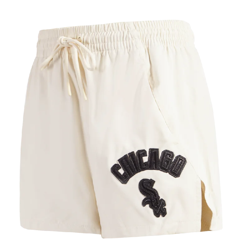 Price Blitz MLB CHICAGO WHITE SOX TRIPLE TONAL WOMEN'S WOVEN SHORT (EGGSHELL)