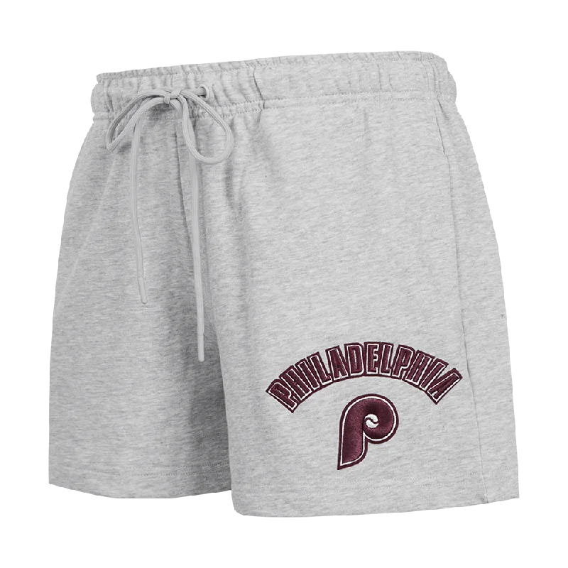 Lowest Price MLB PHILADELPHIA PHILLIES RETRO CLASSIC WOMEN'S SHORT (HEATHER GREY)