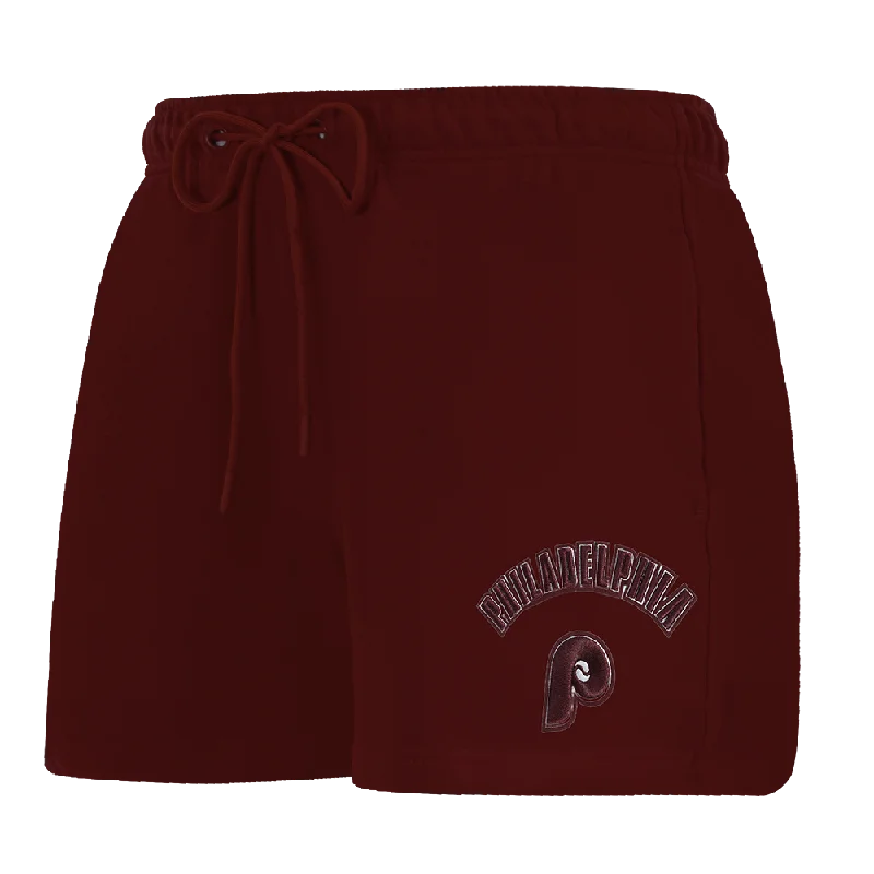 Huge Discounts MLB PHILADELPHIA PHILLIES RETRO CLASSIC WOMEN'S SHORT (WINE)